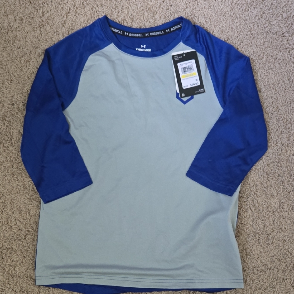 Under Armour Blue and Gray Athletic Shirt